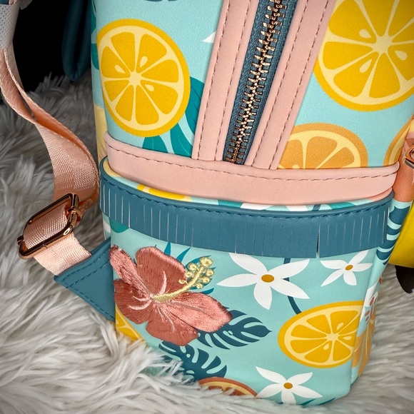 Loungefly Tropical Lemon Floral Mini Backpack - Picture 11 of 12